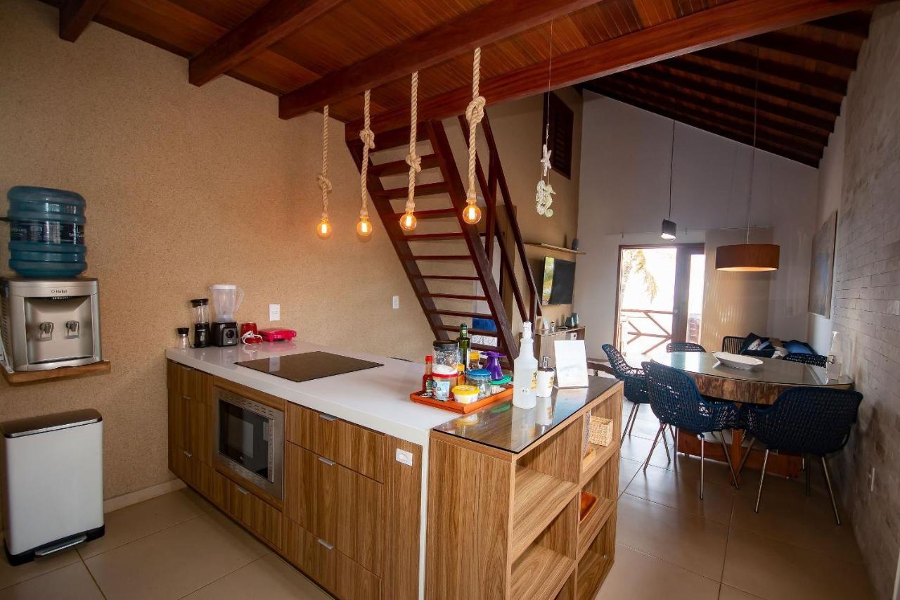 Apartamento Peixe Boi - pé na areia com vista frontal e total para o mar Barra Grande  Esterno foto