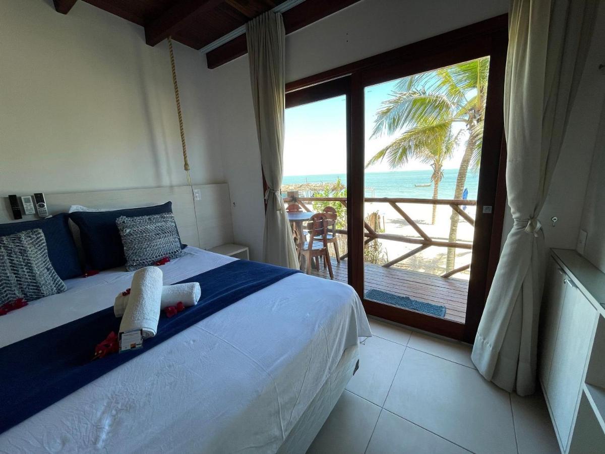 Apartamento Peixe Boi - pé na areia com vista frontal e total para o mar Barra Grande  Esterno foto