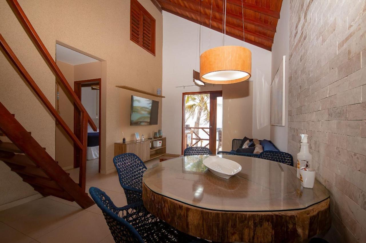 Apartamento Peixe Boi - pé na areia com vista frontal e total para o mar Barra Grande  Esterno foto