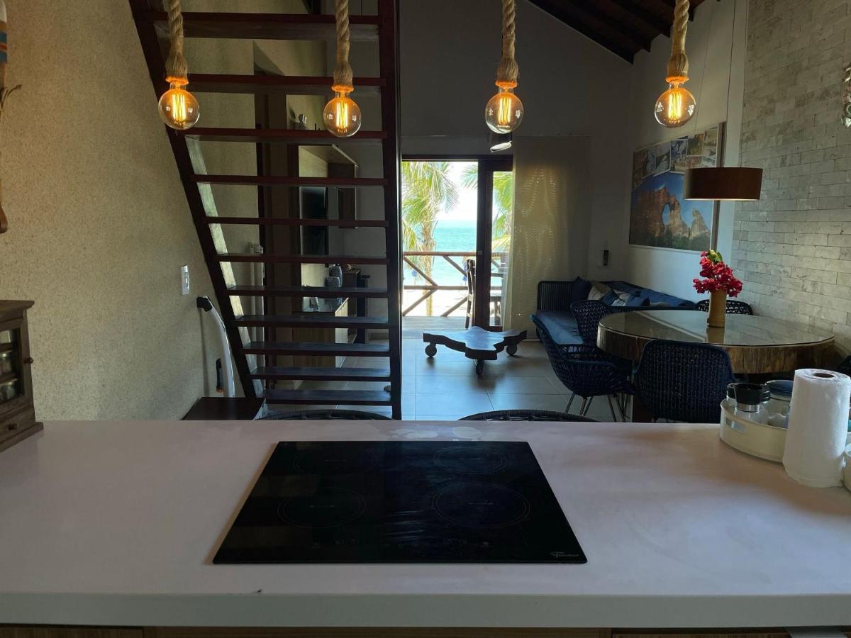 Apartamento Peixe Boi - pé na areia com vista frontal e total para o mar Barra Grande  Esterno foto