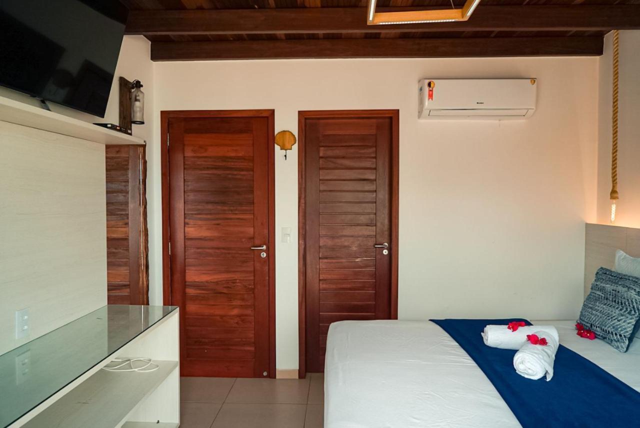 Apartamento Peixe Boi - pé na areia com vista frontal e total para o mar Barra Grande  Esterno foto